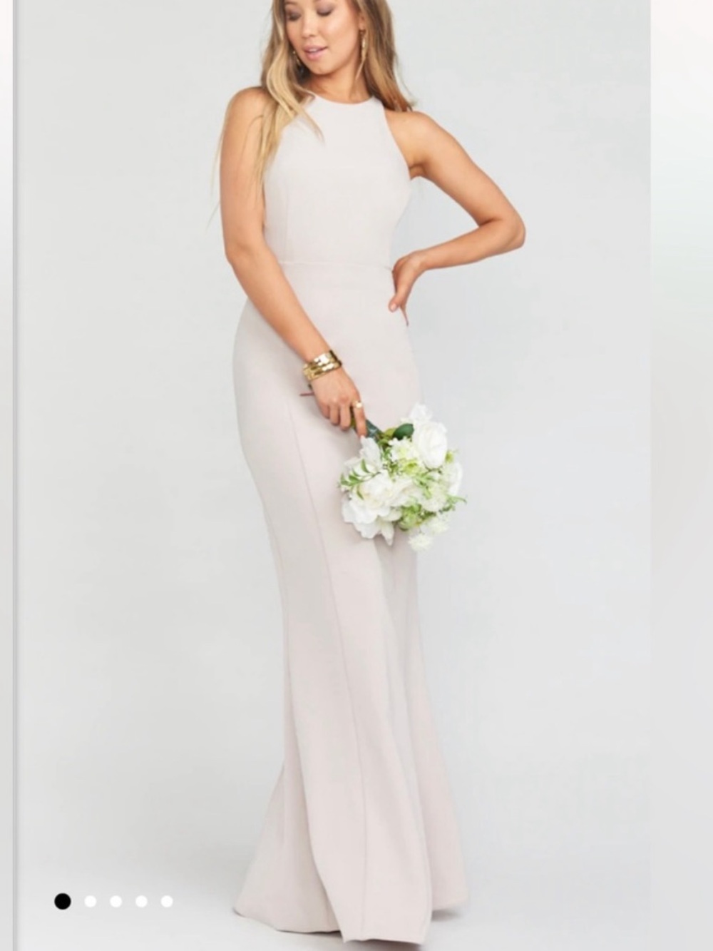 Show  Me Your Mumu Chicago High
Neck Gown Show Me The Ring
Stretch Crepe M